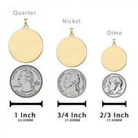 Saint Joseph religijska medalja veličina nikla-čvrstog 14k bijelog zlata