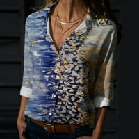 Ženski proljetni ljetni tiskani košulja s dugim rukavima