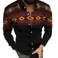 Muška modna bluza Top Tropic Style Print Hawaii Ljeto Okrenite košulju ogrlice Muške 3D digitalni ispis