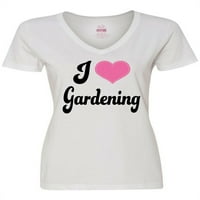 Inktastic Gardener volim Baštovanstvo ženska majica sa V-izrezom