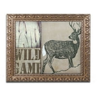 Zaštitni znak Likovna umjetnost jelen sa bijelim repom Umjetnost platna u boji pekarski Zlatni okićeni