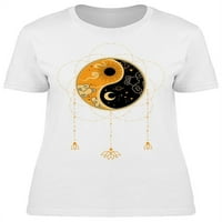 Yin Yang Tattoo Moon T-Shirt žene-slika Shutterstock, ženski medij