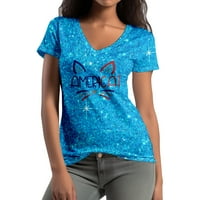 4. jula majica za žene, ležerna košulja ženske, 3D tiskane košulje ženske pamučne majice, 2xS-8XL veličina