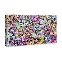 Wynwood Studio Abstract Wall Art Canvas Prints 'Impii Autem Corruent by Tiago Magro' boja - roze, crna