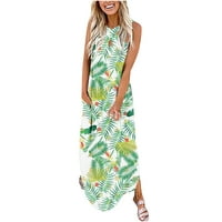Maxi haljina za žene štampane sundresses Cross prednje haljine na plaži