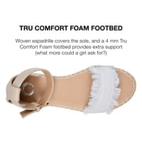 Kolekcija Journee Wemens Tristeen Tru Comfort Foam Espadrille Sliver Wedge Sandale