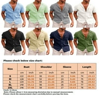 Voguele muškarci bluzu gumb Up ljetne košulje majica s kratkim rukavima svakodnevno nošenje mekana majica