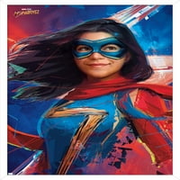 Marvel gospođa Marvel - Graffiti zidni poster, 22.375 34 Uramljeno